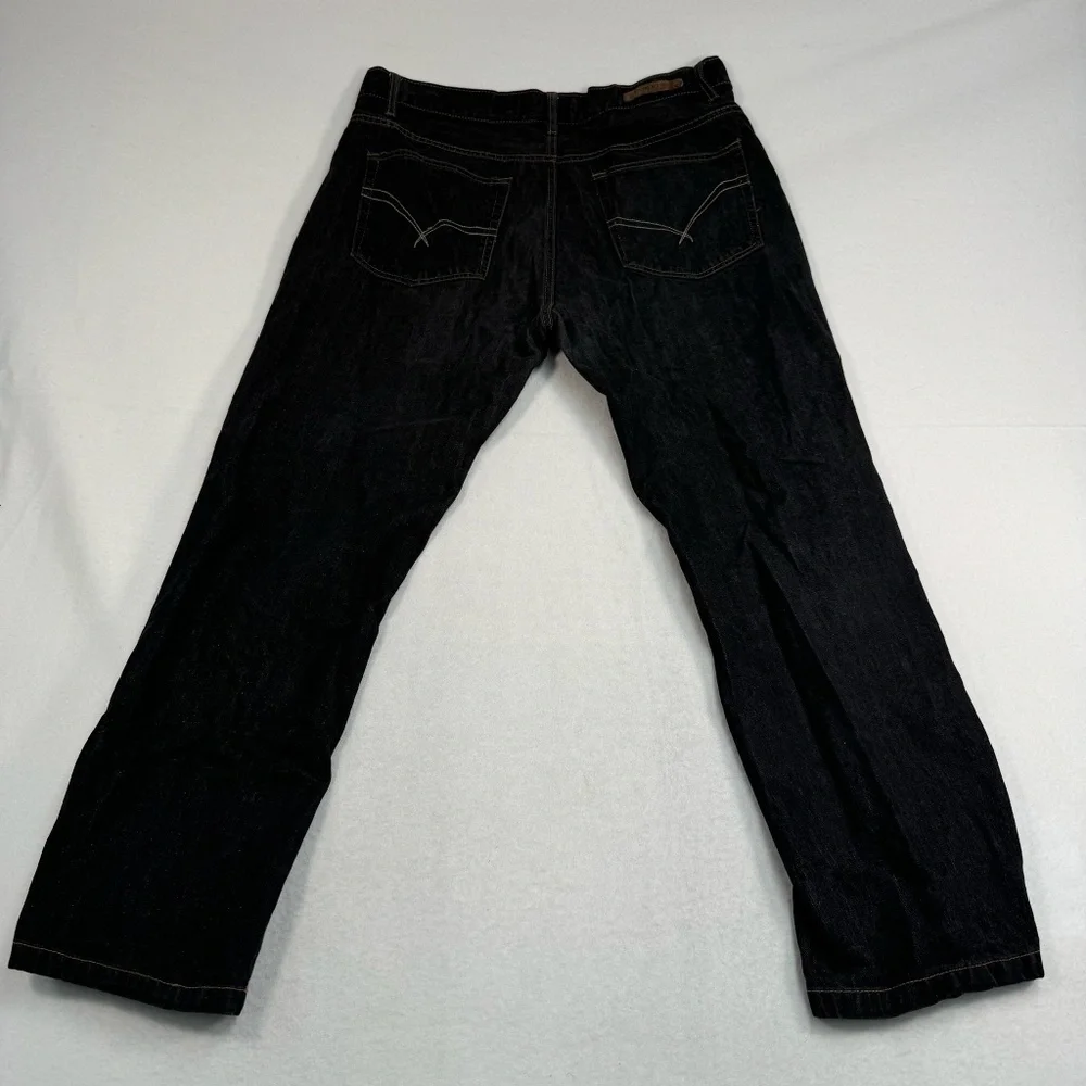 Evolution In Design Straight Leg Jeans Mens Size 38X32 Black High Rise